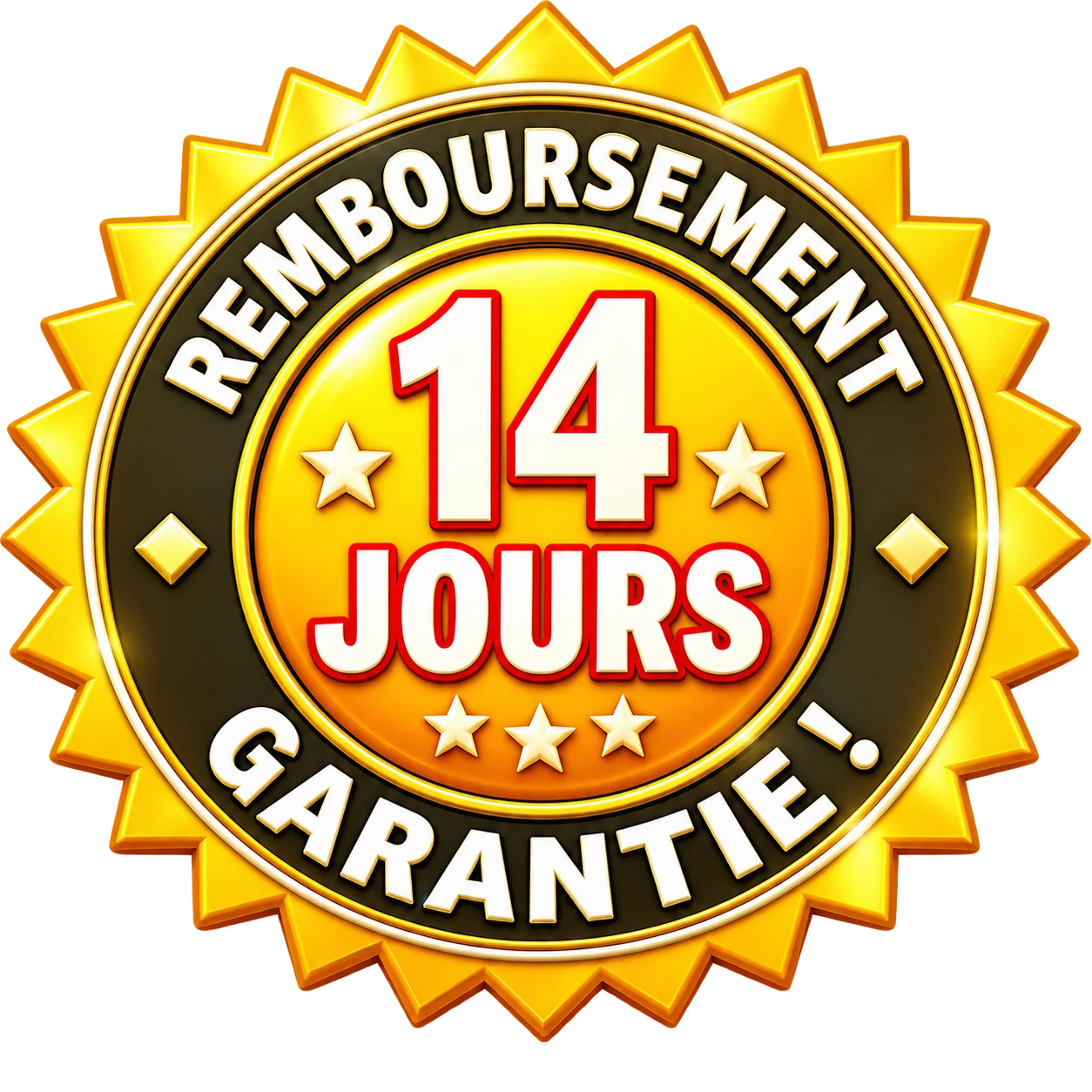 Sceau de garantie inconditionnelle de 14 jours